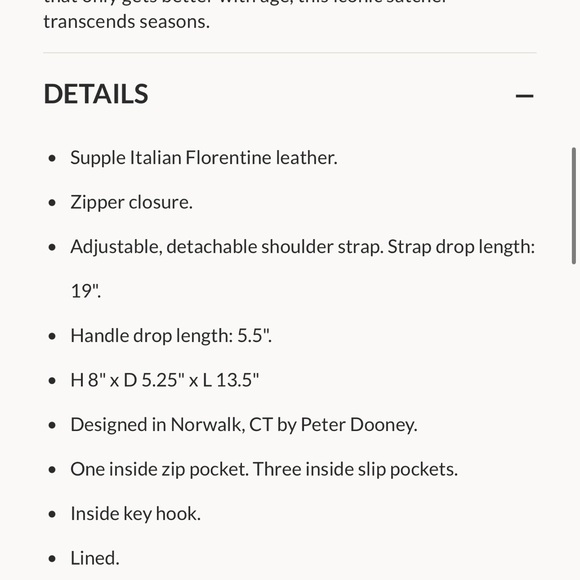 Dooney & Bourke Large Florentine Satchel Natural - Picture 13 of 13